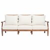 Teak Wood Crossback Sofa rental in Houston, TX