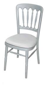 Silver Napoleon Chair rental Houston, TX