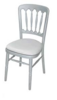 Silver Napoleon Chair rental in Houston, TX