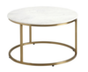 White and Gold Marble Round Millan Coffee Table  rental in Austin, TX