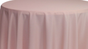 108" Round Blush Poly rental Houston, TX