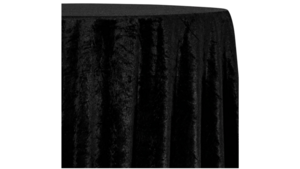 120" Black Italian Velvet Linen rental Houston, TX