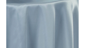 120" Dusty Blue Satin Linen rental Houston, TX