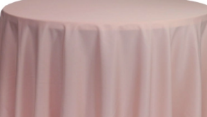 120" Round Blush Poly rental Houston, TX