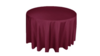 120" Round Burgundy Poly Linen rental in Houston, TX