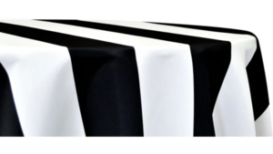 120" Round Stripe Lamour Linen rental Houston, TX