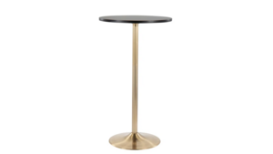27" Bar Table - Gold Base/Black Top rental Houston, TX