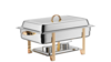 8qt Stainless Steel/Gold Chafer rental in Houston, TX