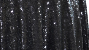 90x132" Black Taffeta Sequins rental Houston, TX