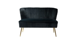 Black Velvet Loveseat rental Houston, TX