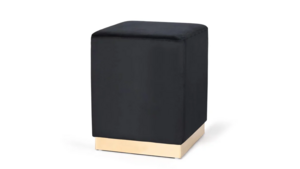 Black Velvet Ottoman rental Houston, TX