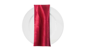 Burgundy Satin Dinner Napkin rental Houston, TX