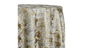 Calypso Gold Round Linen rental Houston, TX