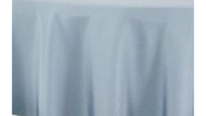 Dusty Blue 120" Round Poly Linen rental Houston, TX