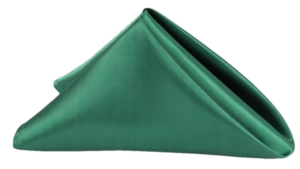 Emerald Green Satin Dinner Napkin rental Houston, TX