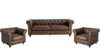 Faux Brown Leather Lounge set rental in Houston, TX
