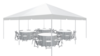 20' x 20' White Frame Tent rental in Houston, TX