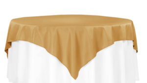 Gold 72"x72" Square Overlay rental Houston, TX