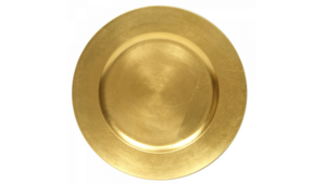 13" Gold Acrylic Charger rental Houston, TX