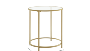 Gold Round Side Table rental Houston, TX