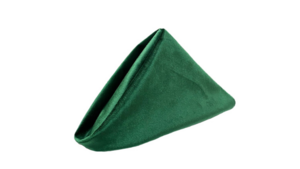 Green velvet dinner napkin rental Houston, TX