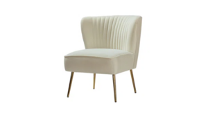 Ivory Velvet Side Chair rental Houston, TX
