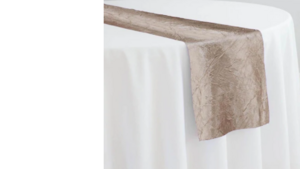 Khaki Crushed Satin Runner rental Houston, TX
