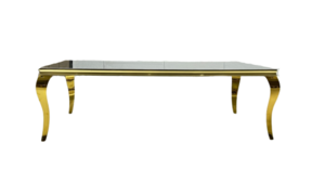 Lawson Table (Black Glass & Gold Frame) rental Houston, TX