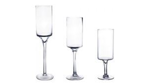 Long Stem Hurricane Vase rental Houston, TX