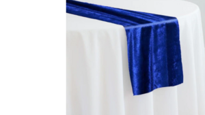 Navy Blue Velvet Runner rental Houston, TX