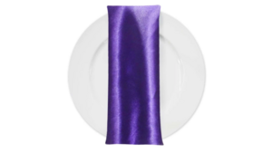 Purple Satin Dinner Napkin rental Houston, TX