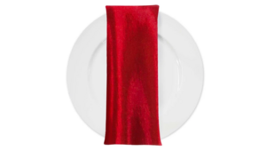 Red Satin Dinner Napkin rental Houston, TX