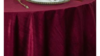 Round Burgundy Velvet Linen rental in Houston, TX