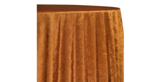 Rust Velvet Round Linen rental Houston, TX