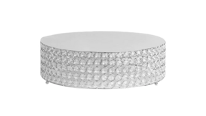 Silver Round Rhinestone Cake Stand rental Houston, TX