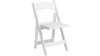 White Padded Resin Folding Chair rental in Houston, TX