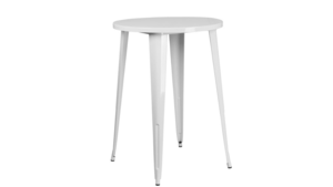 White Metal Bar High Table rental Houston, TX