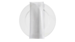 White Satin Dinner Napkin rental Houston, TX