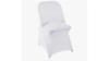 White Spandex folding chair cover rental in Houston, TX