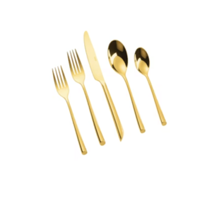 Flatware: Irene GOLD Dinner Set (Pack of 10) rental New York, NY