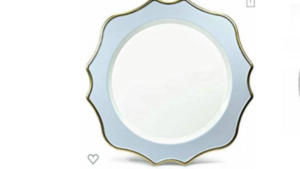 Scalloped Blue Charger rental Denver, CO