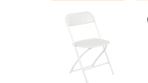 White Folding Chair rental Denver, CO