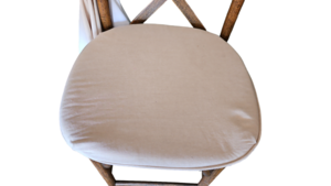 Cross back Chair Cushion Beige  rental Denver, CO