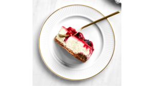 Avea Gold Rimmed Desert Plate  rental Denver, CO
