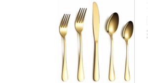 Gold Elester Flatware - Table Fork rental Denver, CO