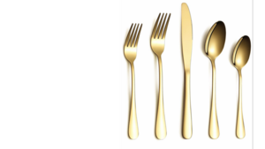 Gold Elester Flatware - Tea Spoon rental Denver, CO