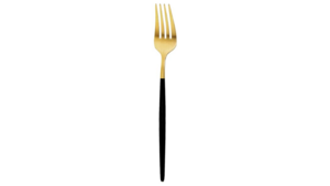 Black Handle Golden Flatware - Salad Fork  rental Denver, CO