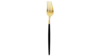 Black Handle Golden Table Fork rental in Denver, CO