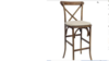 Cross Back Brown Bar Stool rental in Denver, CO