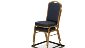 Navy Blue and Gold Banquet Chair  rental Denver, CO
